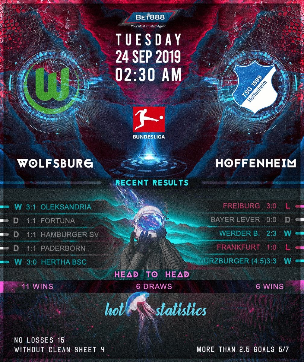 Wolfsburg vs TSG Hoffenheim 24/09/19