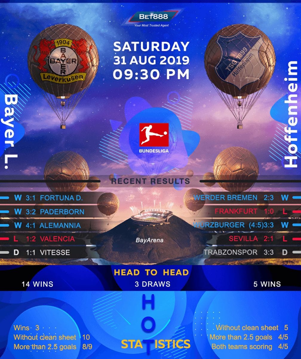 Bayer Leverkusen vs TSG Hoffenheim 31/08/19
