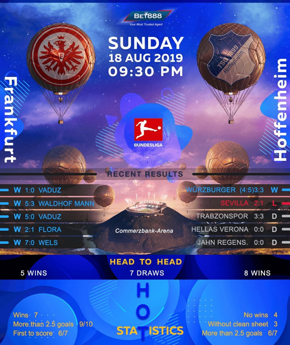 Eintracht Frankfurt vs TSG Hoffenheim 18/08/19