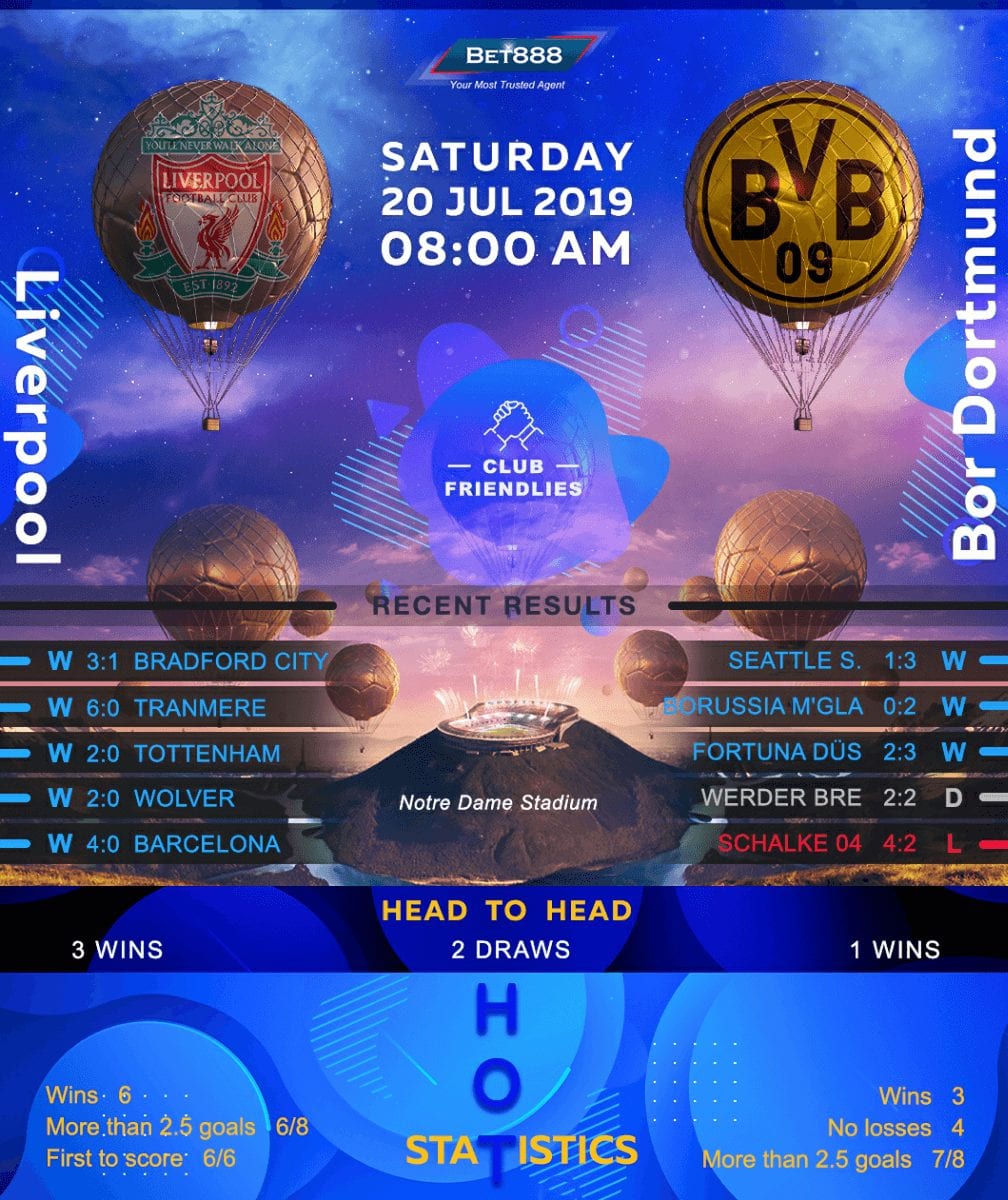 Liverpool vs Borussia Dortmund 20/07/19