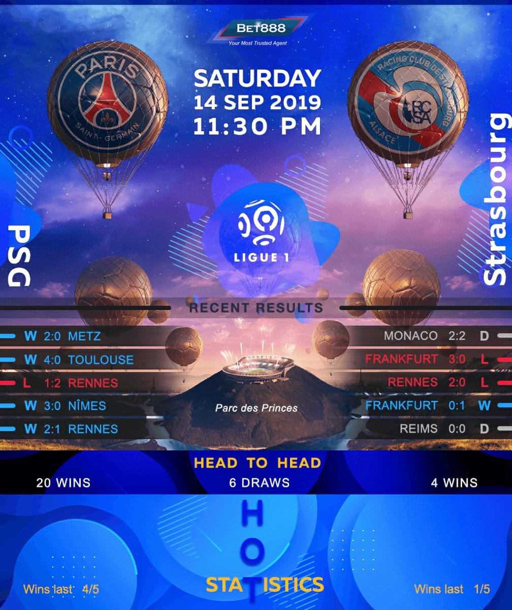 Paris Saint-Germain vs Strasbourg 14/09/19